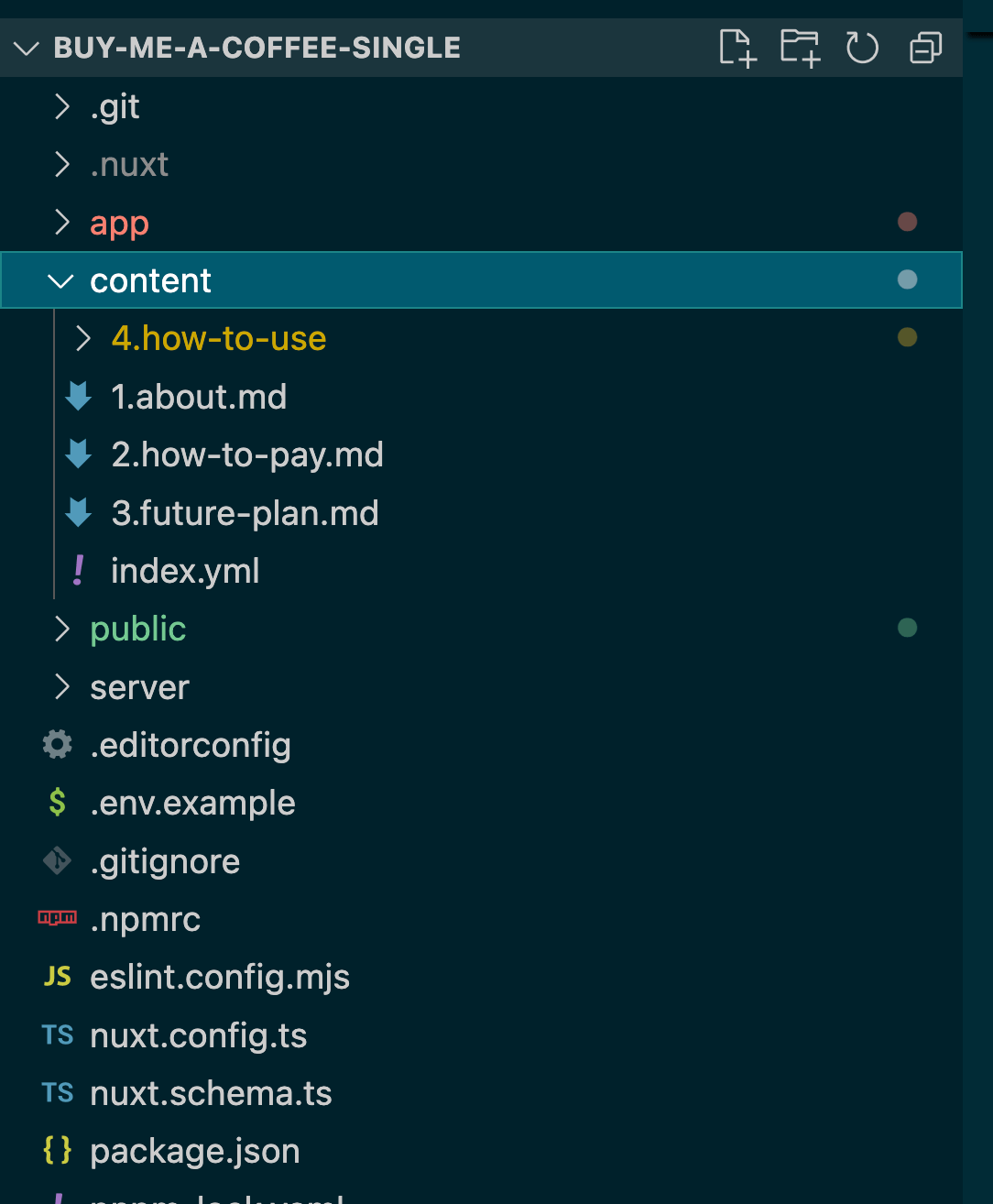 content 目录